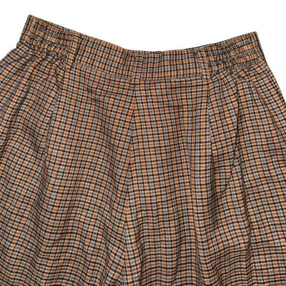 Sag Harbour Petite Women's Pleated Houndstooth High Waist Straight Pants Size 8 - Picture 6 of 7
